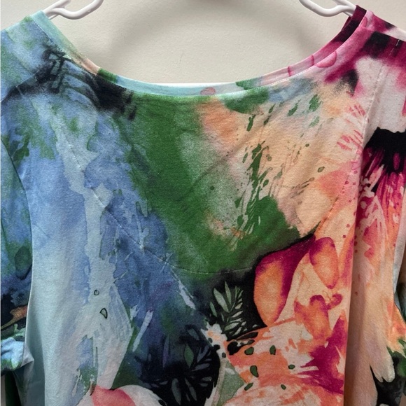 Colorful Abstract Women's Top - Picture 8 of 9